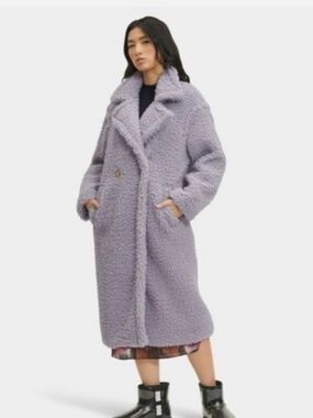 Ugg Gertrude Lilac Teddy Long Coat